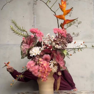 Structural Floral Design and Arrangement in Unique Containers